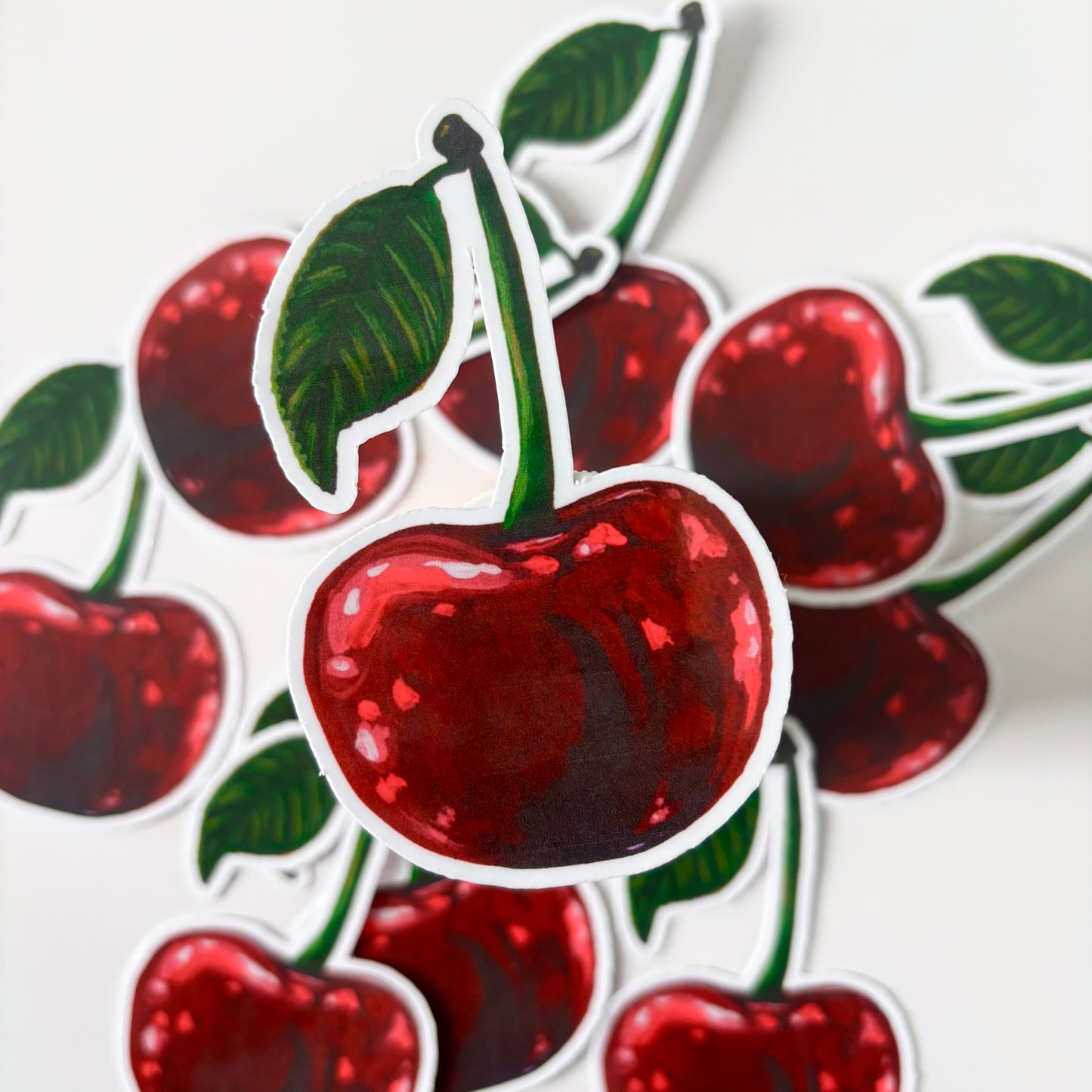 Cherry Die Cut Sticker 2"x3"