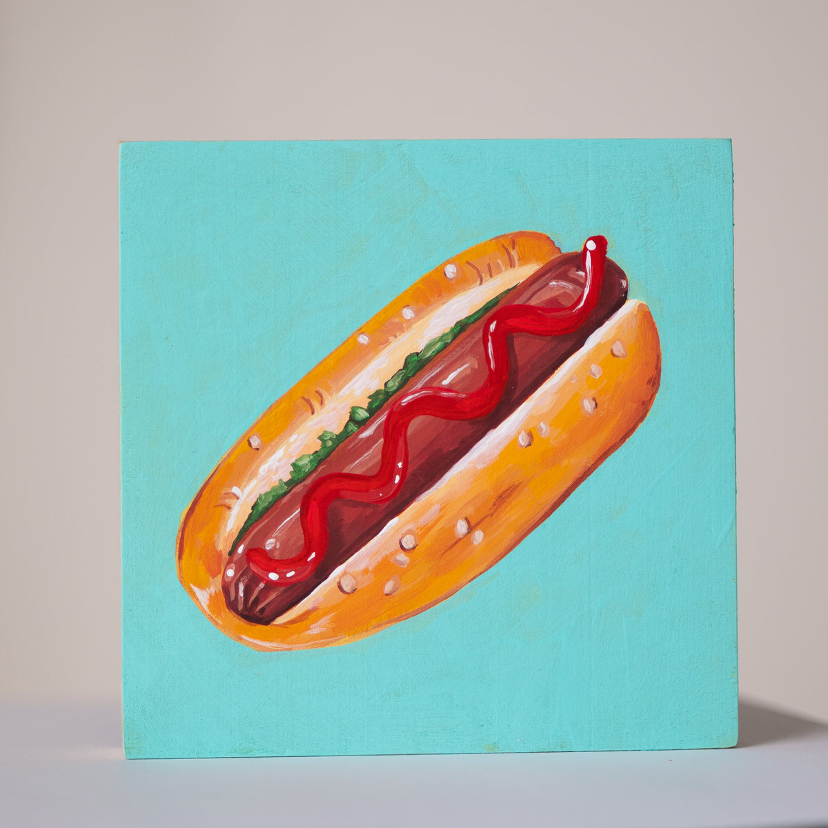 Hotdog - Day 7 - 30 Mini paintings