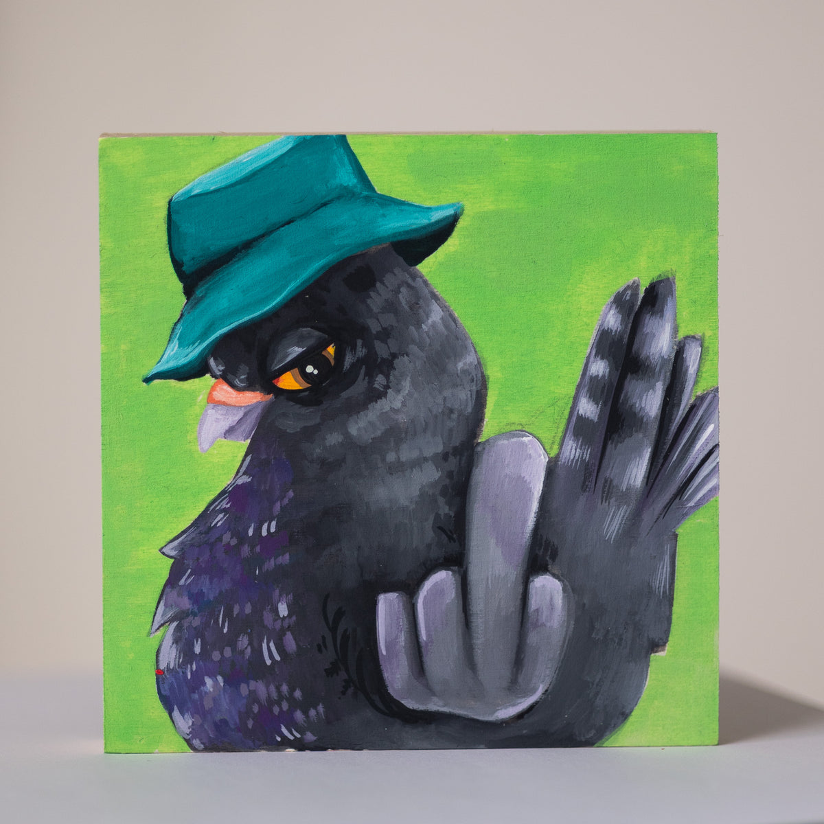 Angry Pigeon - Day 5 - 30 Mini paintings