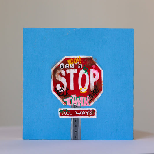 Stop Sign - Day 30 - 30 Mini paintings