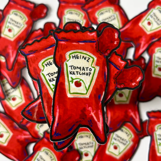 Ketchup Die Cut Sticker 3"x2"