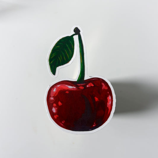 Cherry Die Cut Sticker 2"x3"