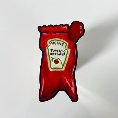 Ketchup Die Cut Sticker 3"x2"