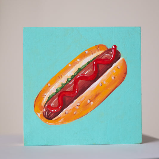 Hotdog - Day 7 - 30 Mini paintings